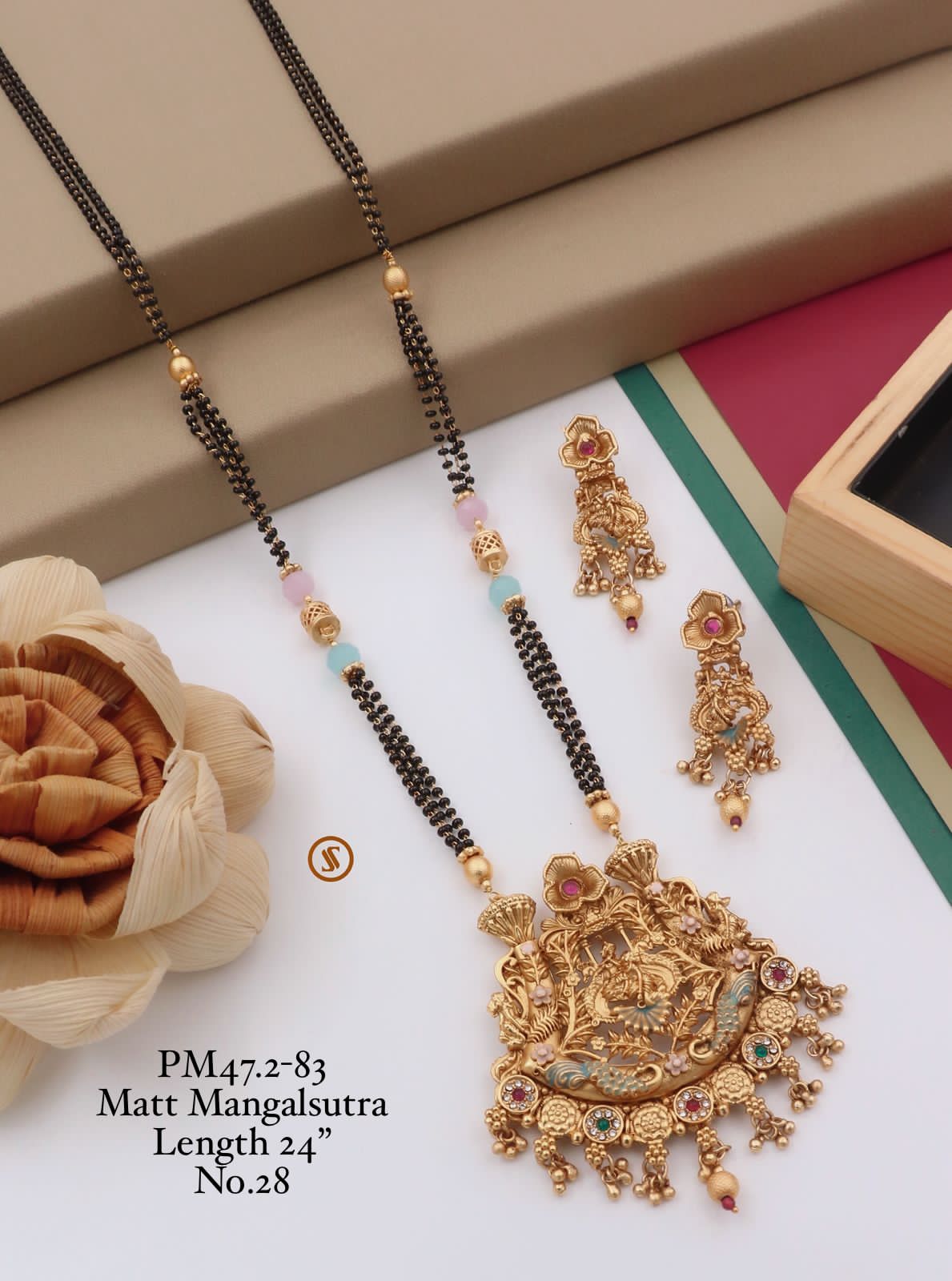 PM 47 Matte Designer  Mangalsutra Wholesale Shop In Surat
